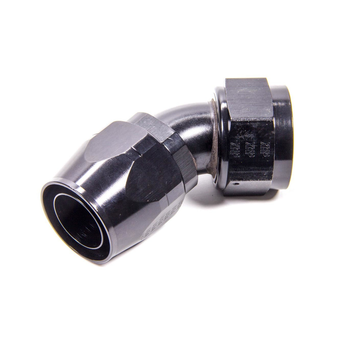 XRP Hose End Fitting 45 Degree 20 AN Hose to 20 AN Female Black Anodize - Each