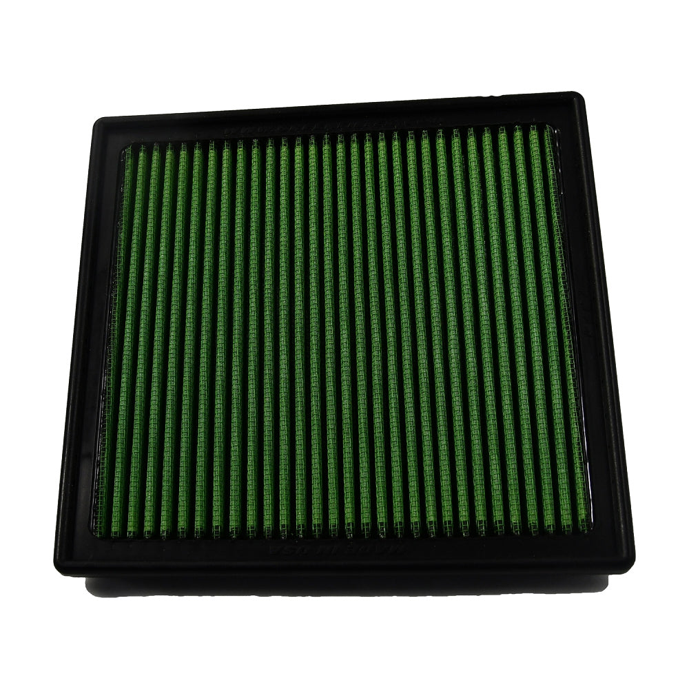 Green Filter Panel Air Filter Element - Reusable Cotton - Green - Various Subaru Applications 7374