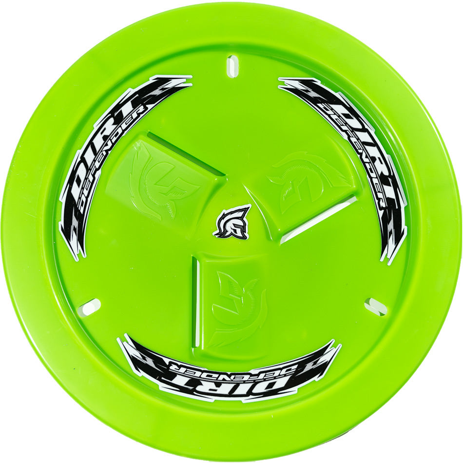 Dirt Defender Quick Release Fastener Mud Cover Vented Cover Only Plastic - Fluorescent Green