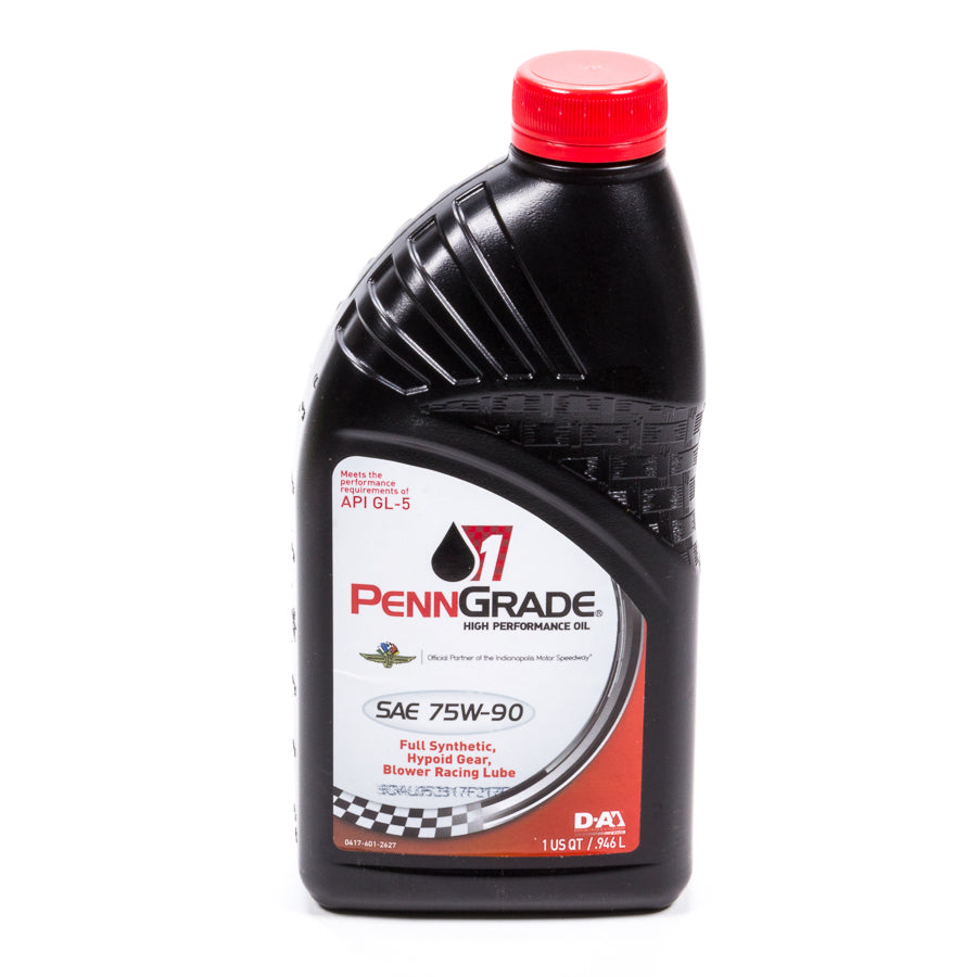 PennGrade Full Synthetic Hypoid Gear Lubricant SAE 75W-90 - 1 Quart Bottle