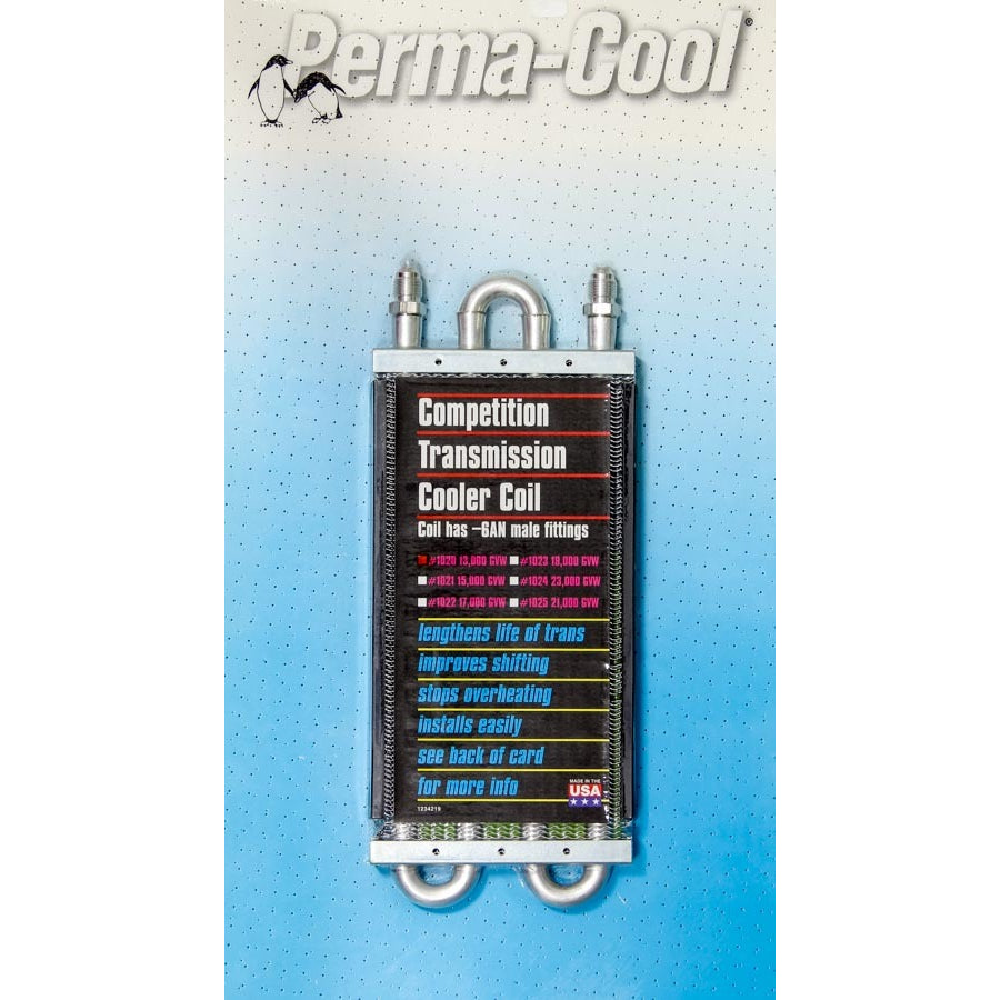 Perma-Cool Thin Line Fluid Cooler 12-1/2 x 5 x 3/4" Tube Type 11/32" Hose Barb Inlet/Outlet - Aluminum