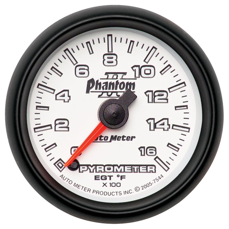 Auto Meter Phantom II Electric Pyrometer Gauge Kit - 2-1/16 in.