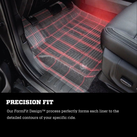 Husky Liners X-Act Contour Floor Liner - 2nd Row - Plastic - Black/Textured - Quad Cab - Ram Fullsize Truck 2019