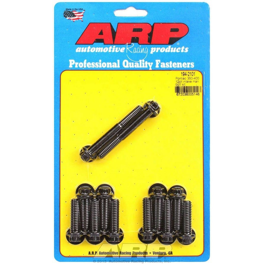 ARP Pontiac Intake Bolt Kit - 12 Point