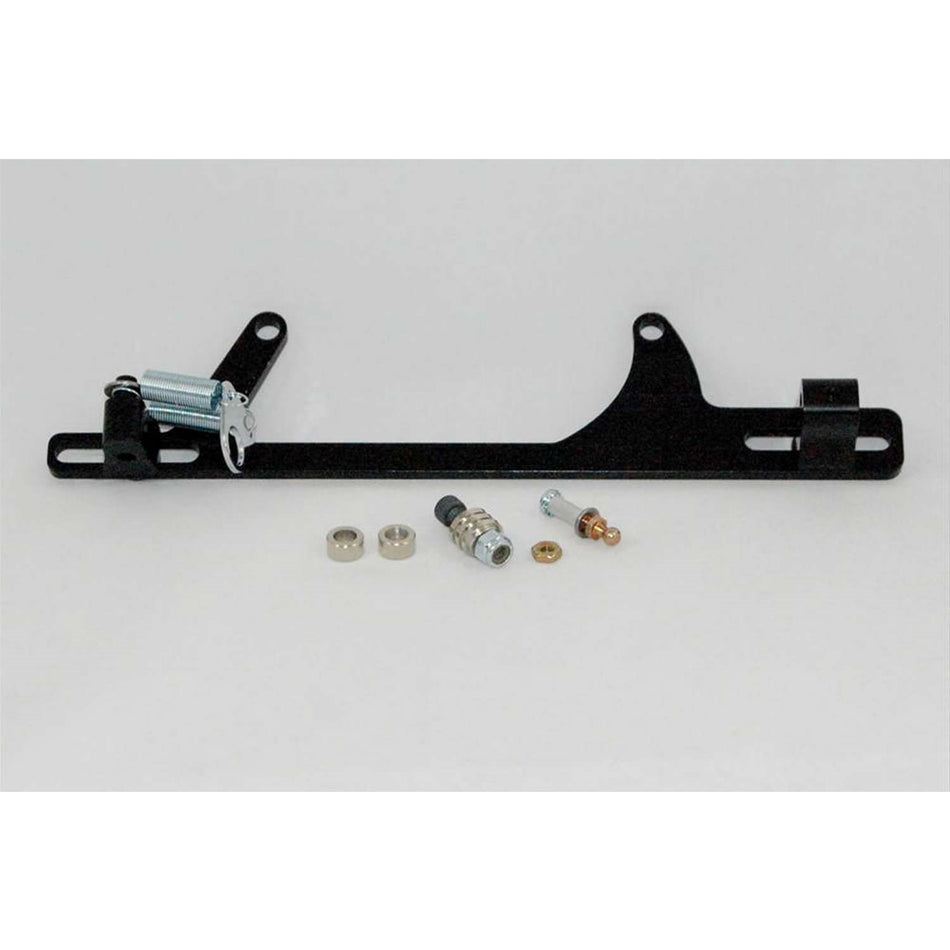 AED Carb Mount Throttle Cable Bracket & Return Spring - Black Anodized - Morse Cable - Dominator Flange