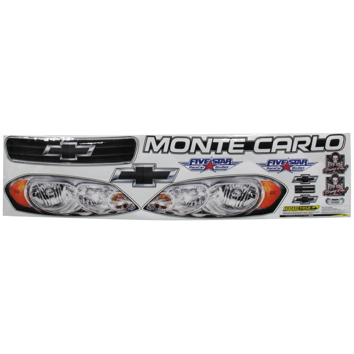 Five Star Chevrolet Monte Carlo Nose Only Graphics Kit