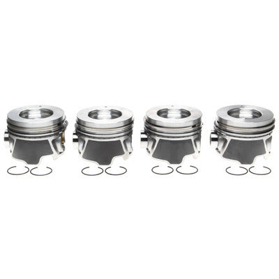 Clevite Cast Piston and Ring Kit - 4.055 in Bore - 3.0 x 2.0 x 3.0 mm Ring Groove - Flat - Combustion Chamber - Passenger Side - 6.6 L - GM Duramax