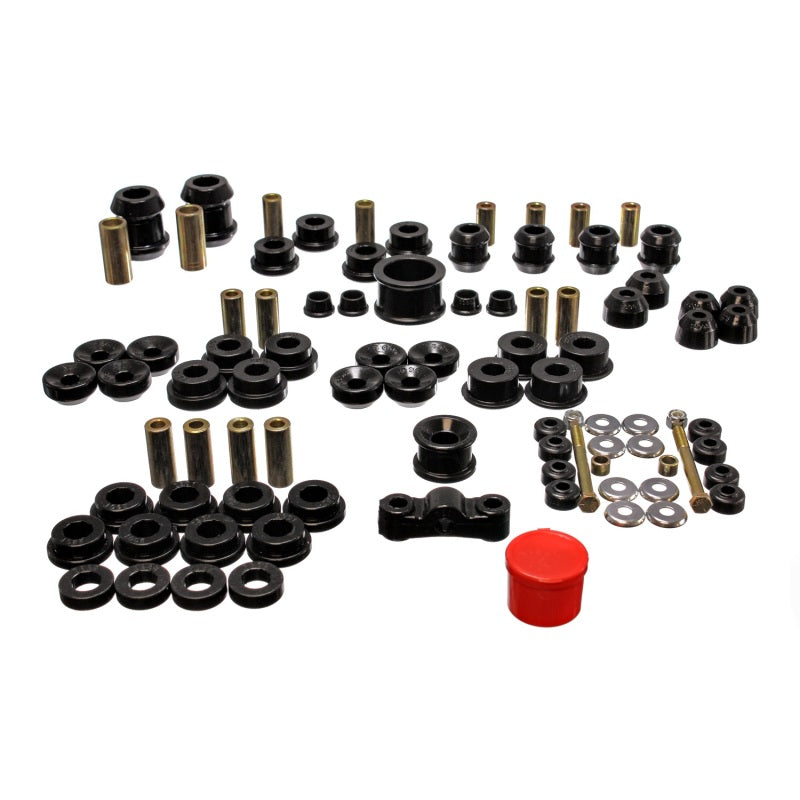 Energy Suspension Hyper-Flex Bushing Kit - Suspension Bushings - Boots/Links - Polyurethane - Black
