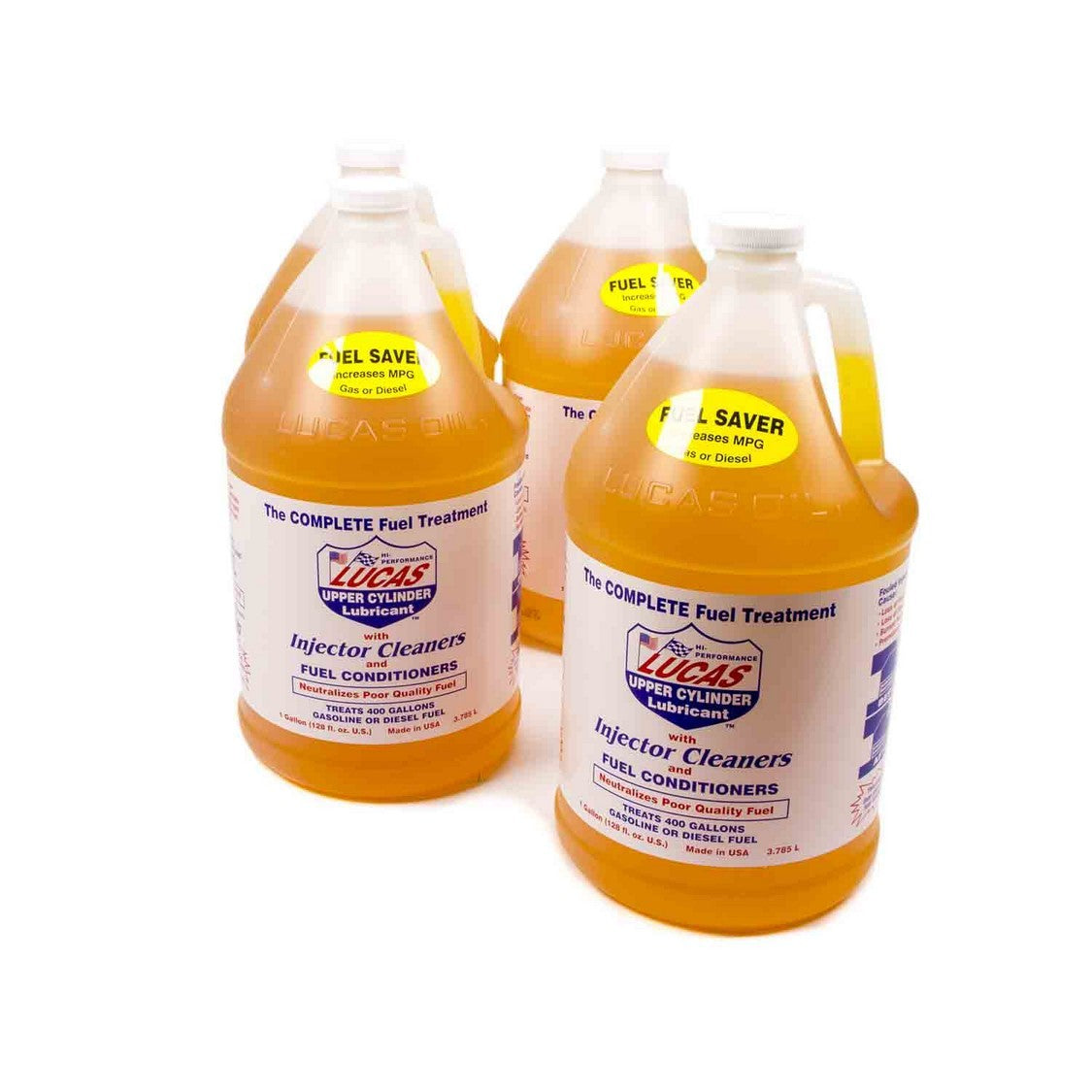 Lucas Oil Products Upper Cylinder Lube Fuel Additive 1 gal Gas/Diesel - Set of 4