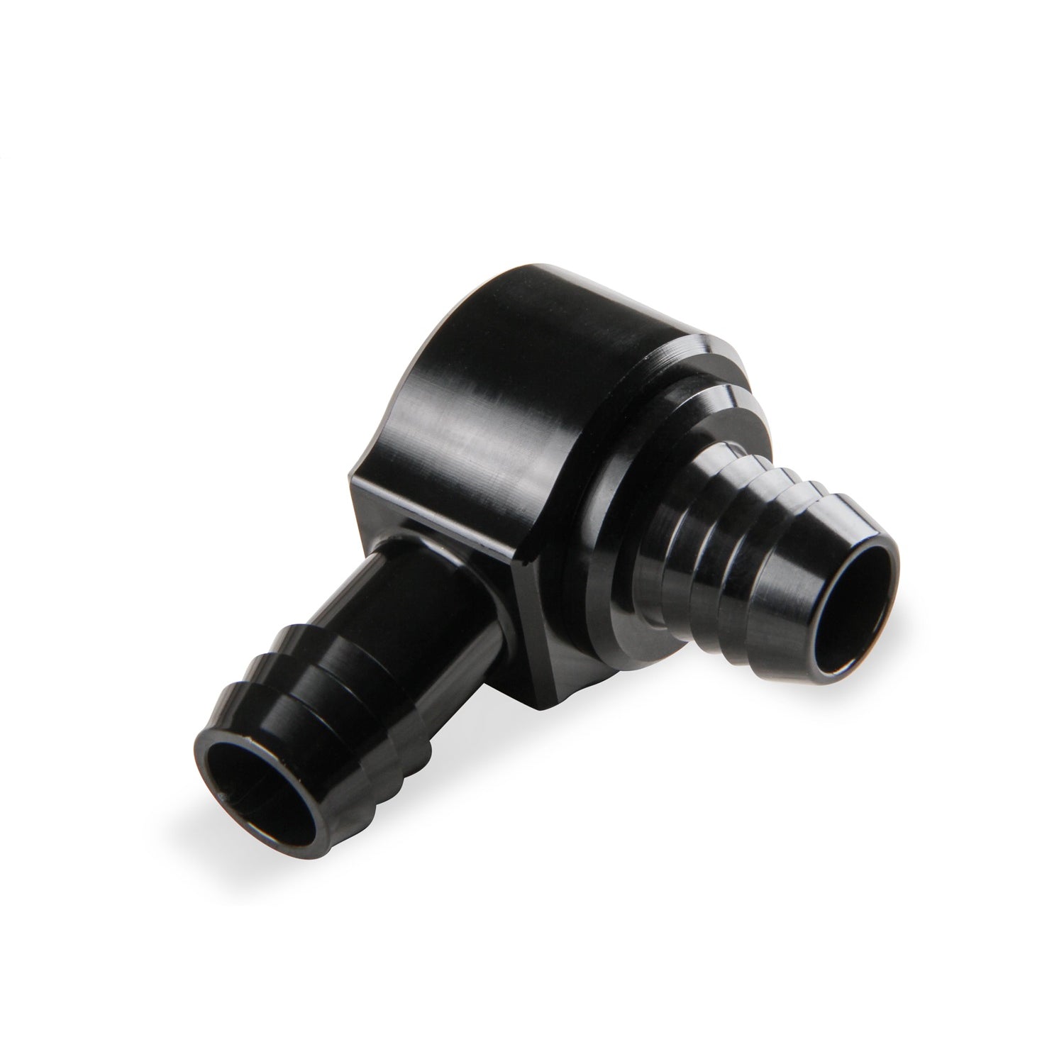 Earl's Brake Booster Check Valve - 13/16" Hose Barb Inlet - 1/2" Hose Barb Outlet - Black Anodized