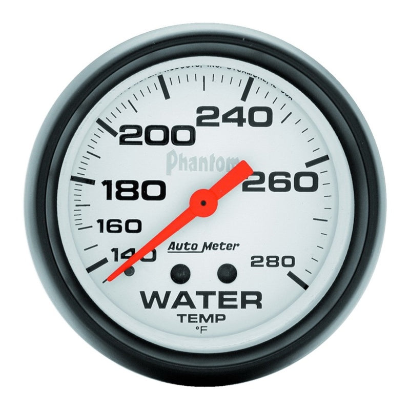 Auto Meter Phantom Water Temperature Gauge - 2-5/8" - 140°-280°