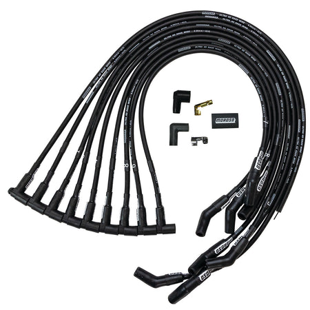 Moroso Ultra 40 Spark Plug Wire Set - Spiral Core - HEI - 8.65 mm - 135 Degree Boots - Under Header - Big Block Chevy