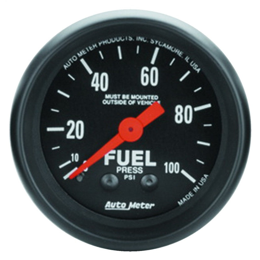 Auto Meter Z-Series Mechanical Fuel Pressure Gauge - 2-1/16"