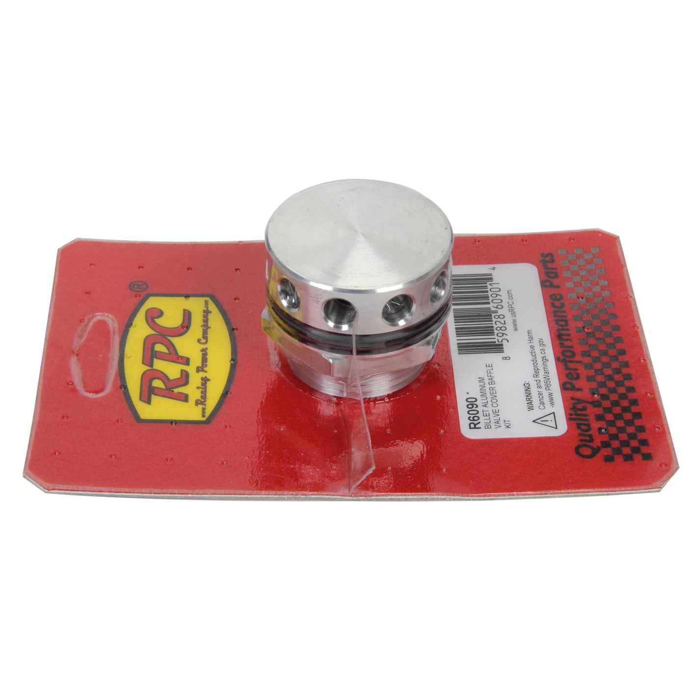 Racing Power Breather Baffle - Valve Cover - Aluminum - SB Chevy