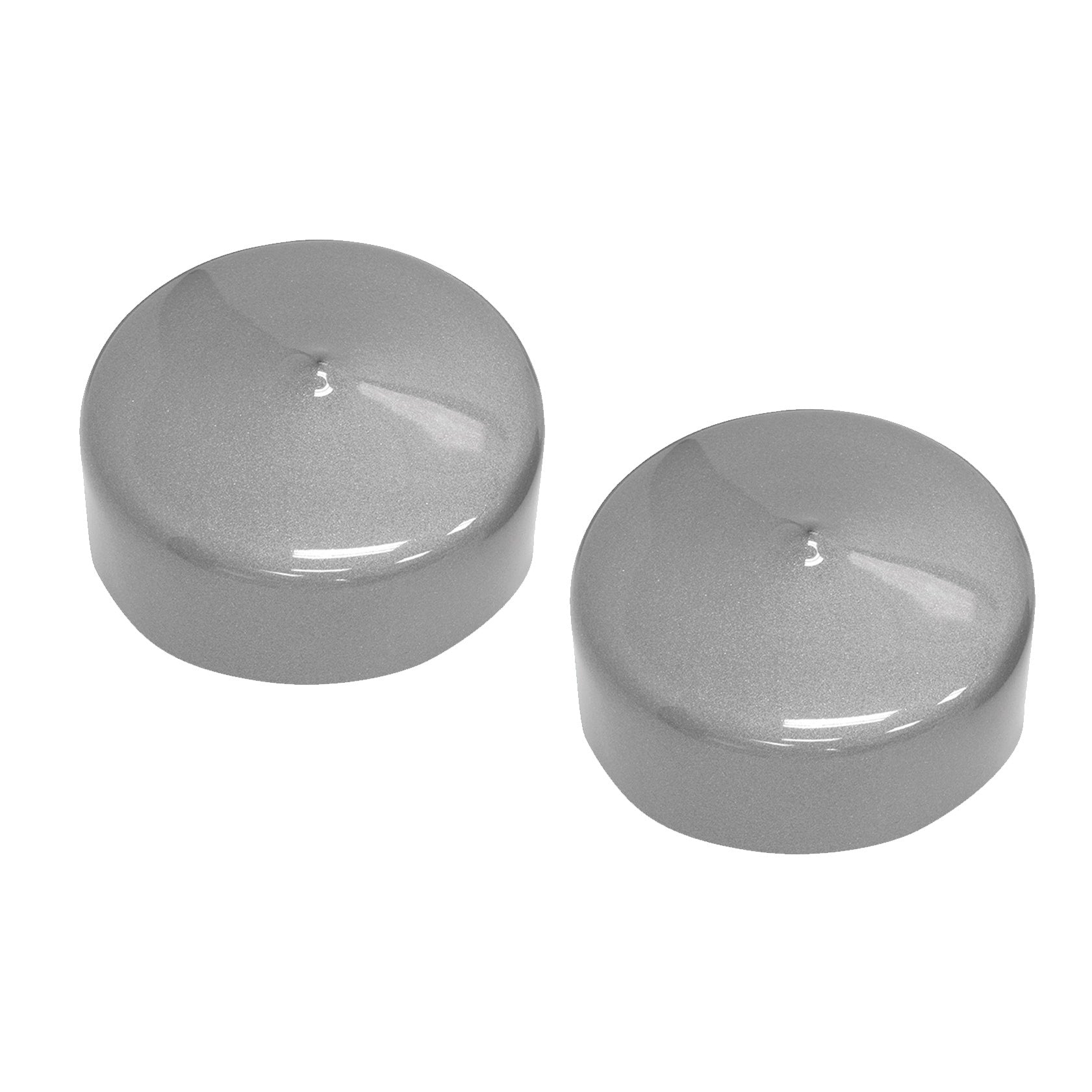 Fulton Wheel Hub Dust Cap - Press-On - Gray - 1.980 in Reese Wheel Hubs (Pair)