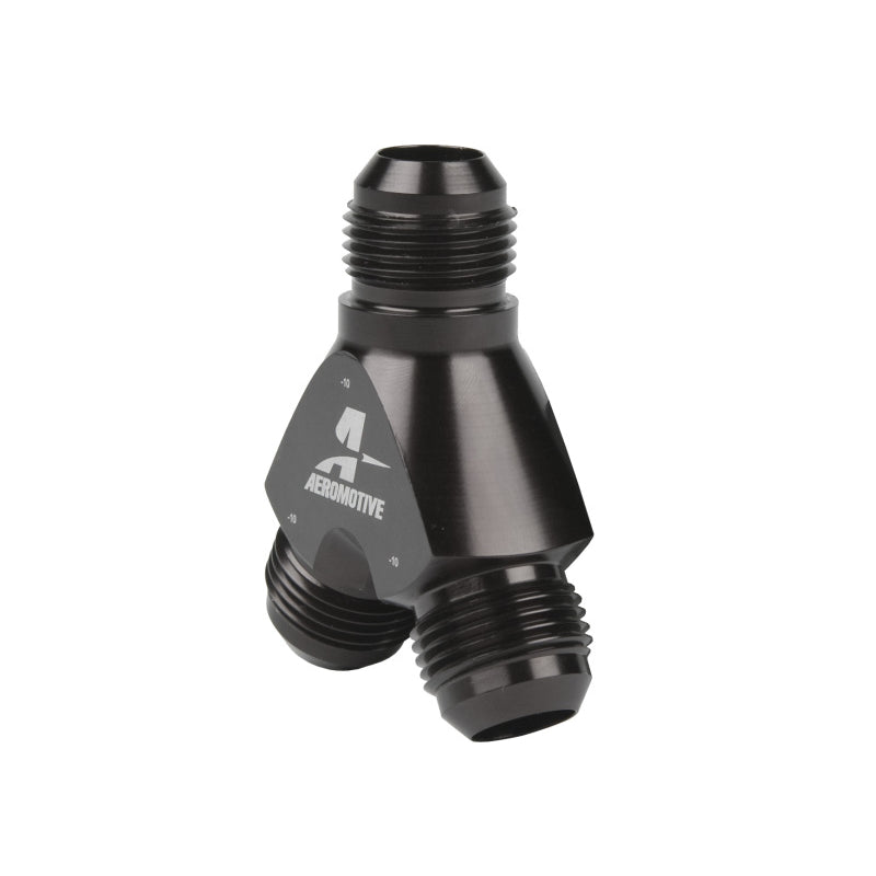Aeromotive Y-Block Fitting - 10 AN to 2 x -10 AN