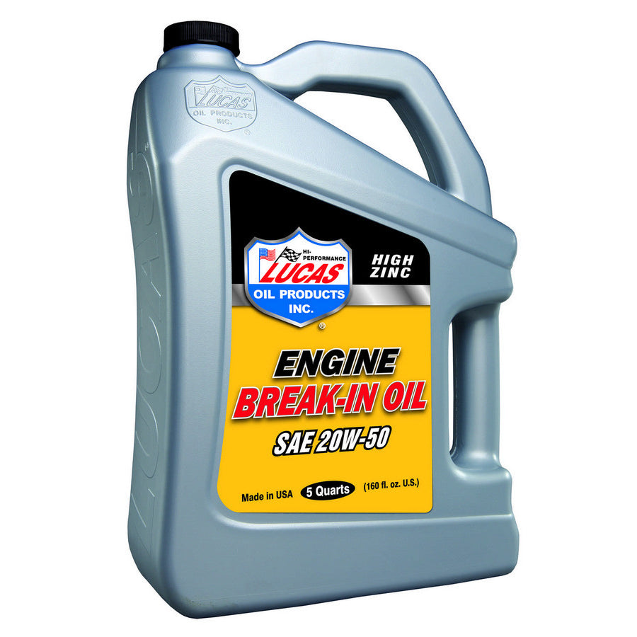 Lucas SAE 20W-50 Break-In Oil 5 Quart Bottle