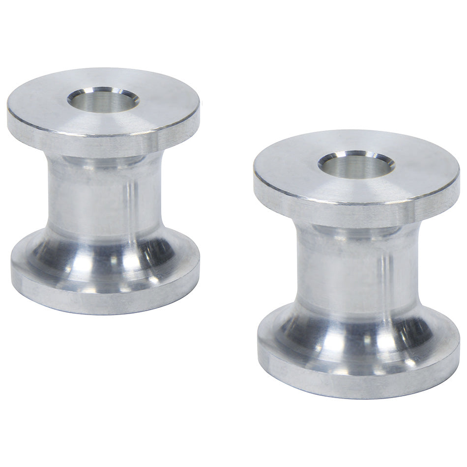 Allstar Performance Hourglass Spacers - Aluminum - 5/16" I.D. x 1" O.D. x 1" (Pair)