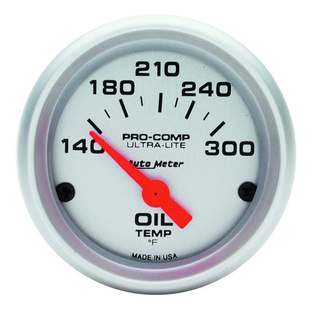 Auto Meter Mini Ultra-Lite Electric Oil Temperature Gauge - 2-1/16" - 140 - 300 Deg. F