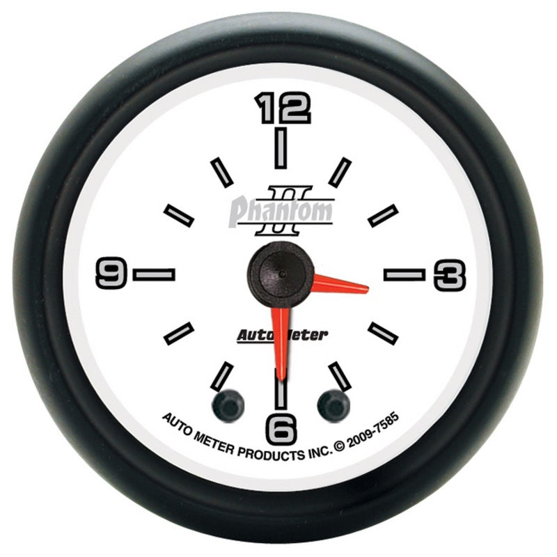 Auto Meter Phantom II Clock - 2-1/16 in.