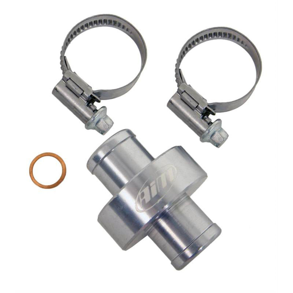 AIM Sports In-Line Water Temperature Fitting - 5/8" Hose Barb or 3/4" Hose Barb - 1/4" NPT Female Port - AiM Data Loggers