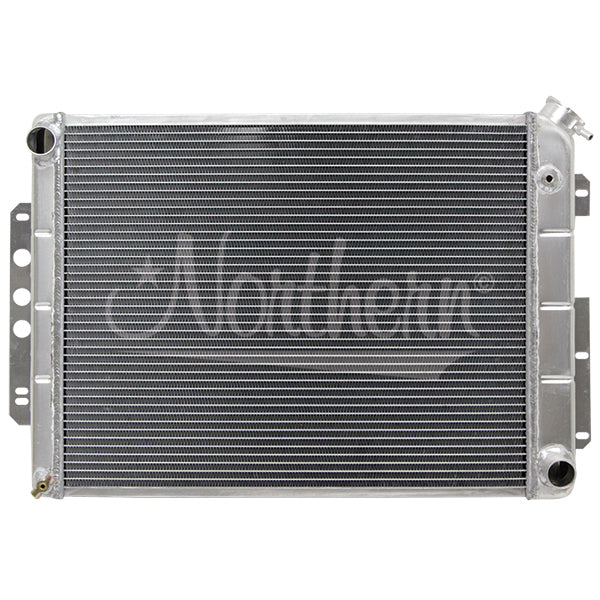 Northern Aluminum Radiator - 25.875 in W x 18.5 in H x 3.125 in D - Passenger Side Inlet - Driver Side Outlet - Manual - LS Conversion - GM F-Body 1967-69