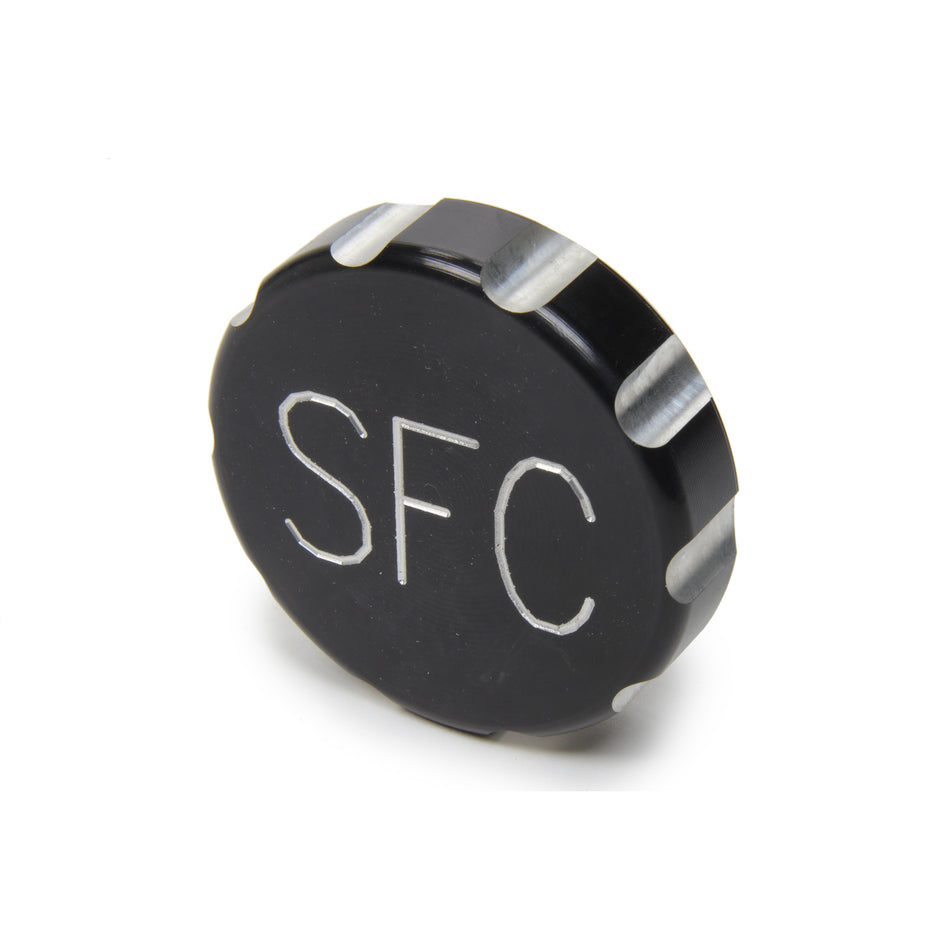 Superior Filler Cap - Screw-On - Aluminum - Black Anodized - Superior