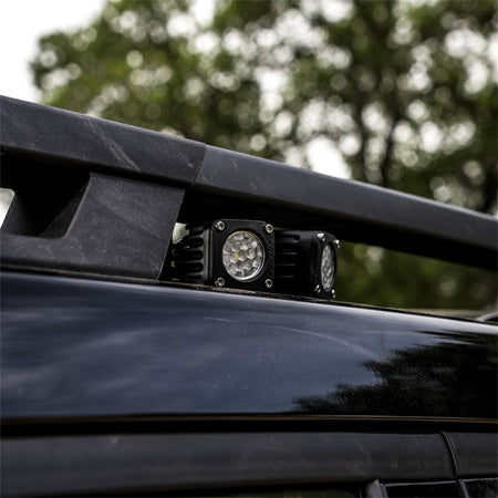 Rigid Industries Roof Rack Light Mount - Double Light Mount - Stainless - Black - Ford Compact SUV 2021 (Pair)