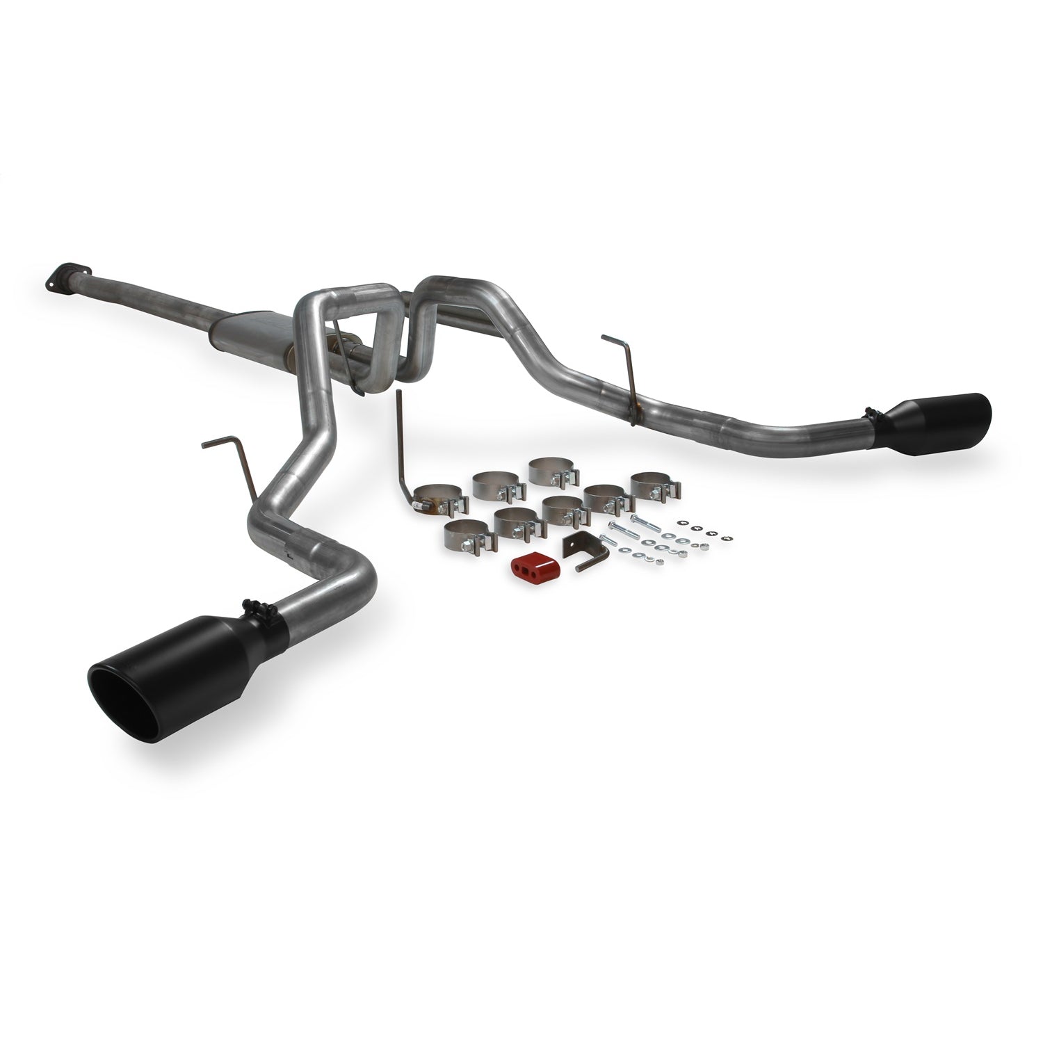 Flowmaster FlowFx Exhaust System - Cat-Back - 2-1/2" Diameter - Dual Side Exit - 4-1/2" Black Ceramic Tip - Stainless
