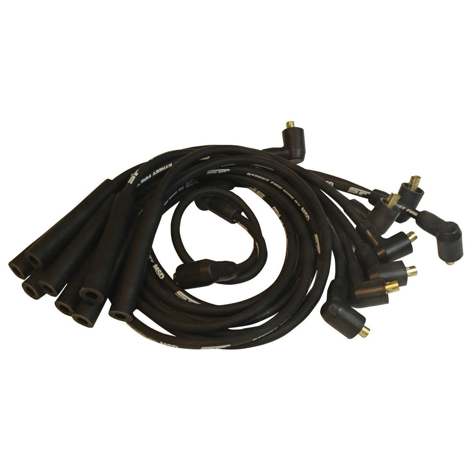 MSD Street Fire Spiral Core 8 mm Spark Plug Wire Set - Black