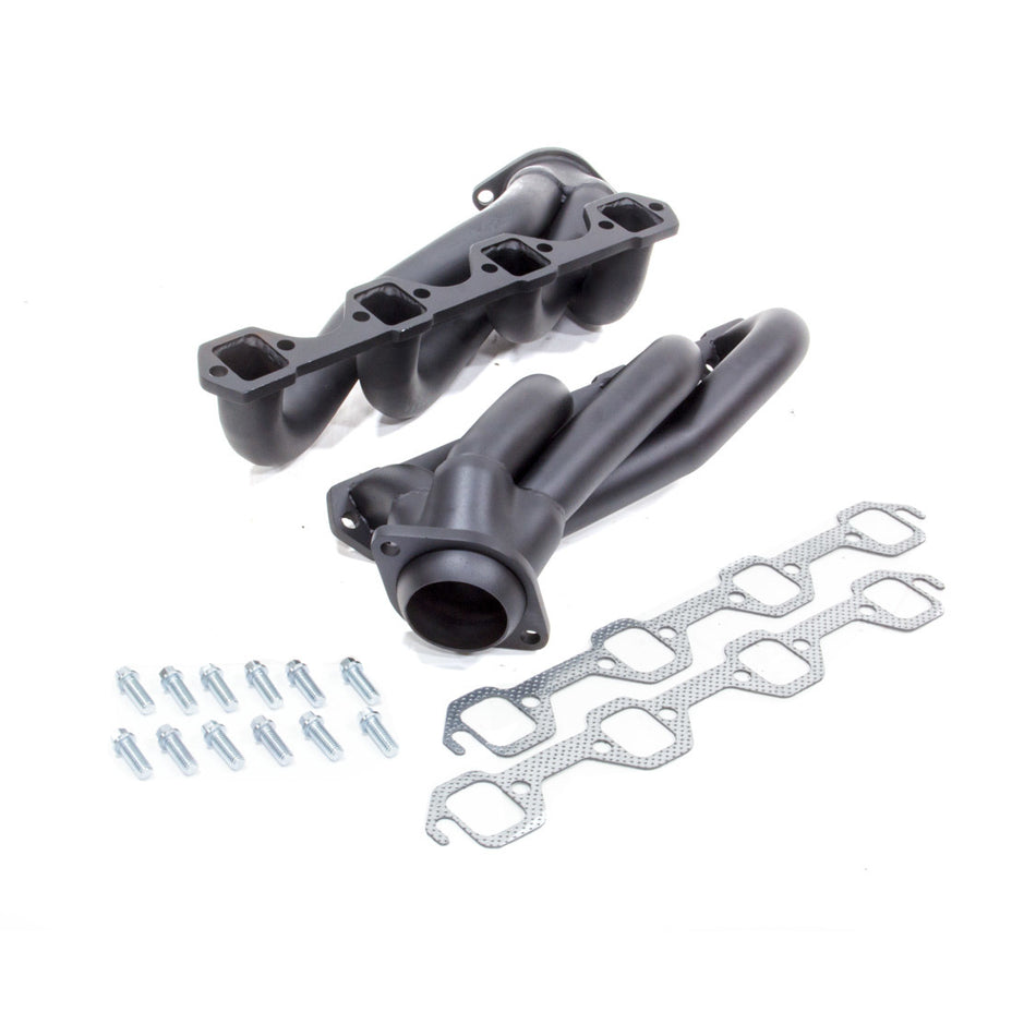 Flowtech Shorty Headers - 1964-1/2-1973 Ford Mustang 289/302/5.0L - 1-5/8" - 2-1/2" Collector - Black Paint