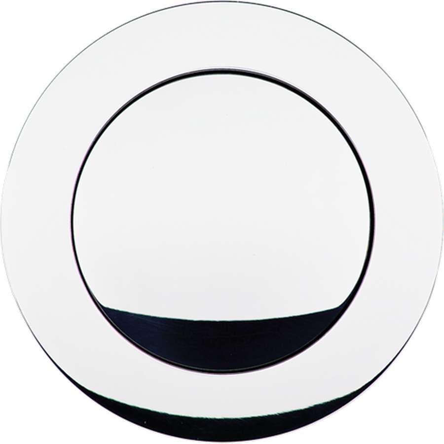 Billet Specialties Polished Horn Button - Large - Plain - Fits Billet Specialties - Lecarra