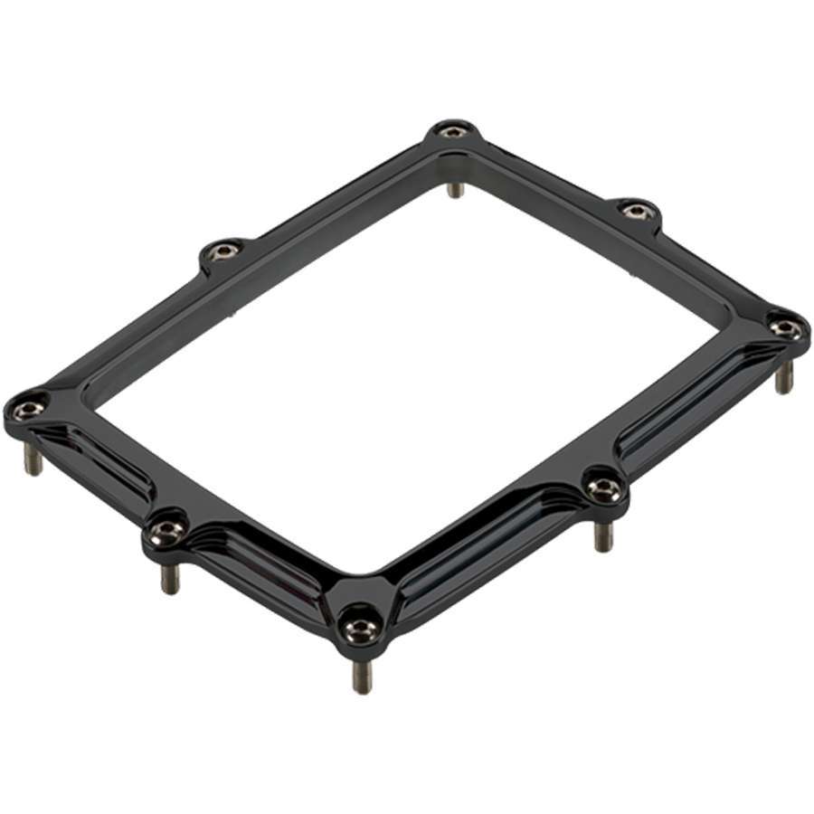 Billet Specialties Rectangle Shifter Boot Ring Stainless Hardware Billet Aluminum Black Anodize