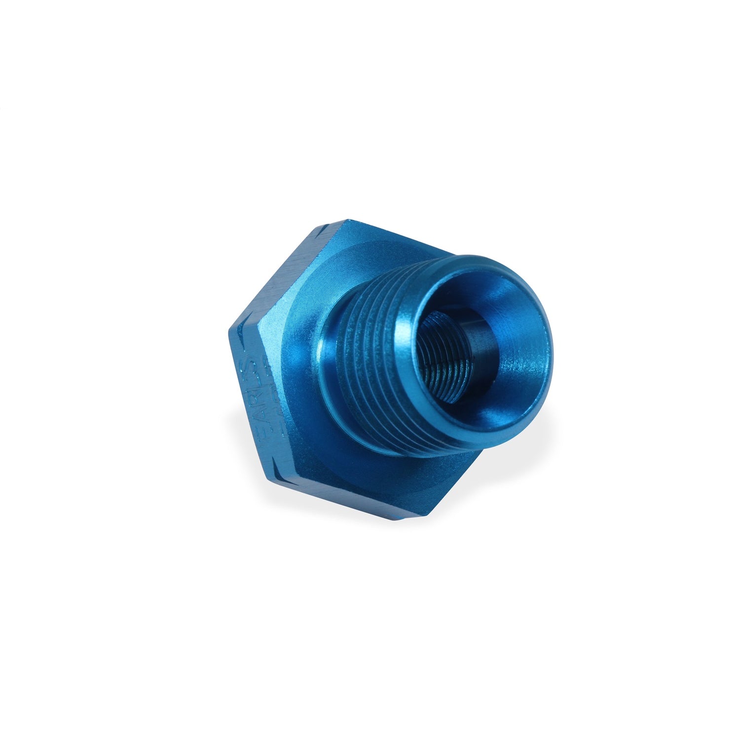 Earl's 1/8 in NPT Female to 16 mm x 1.50 Male Straight Adapter - Blue Anodized - Oil Pressure Gauges