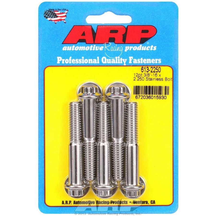 ARP Stainless Steel Bolt Kit - 12 Point (5) 3/8-16 x 2.250