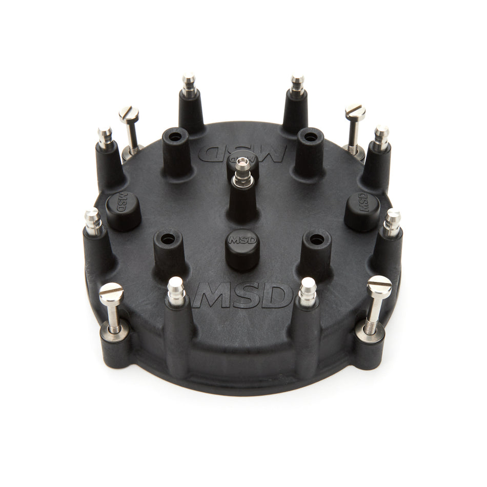 Jesel Extreme Series Distributor Cap - HEI Style Terminals - Clamp Down - Black - MSD - Jesel Belt Drive System - Various Applications V8