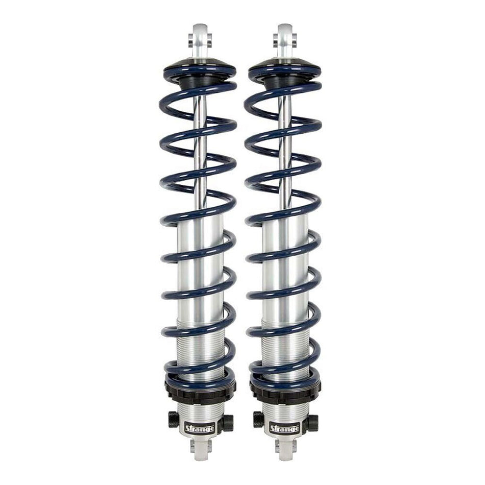 Strange Engineering Double Adjustable Twintube Coil-Over Shock Kit - 12.64 in Compressed / 19.15 in Extended - Threaded  - Clear Anodized - Front / Rear - Pair