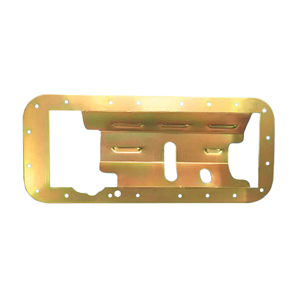 Milodon Louvered Windage Tray - Steel - Cadmium - Rear Sump - Mopar B/RB-Series