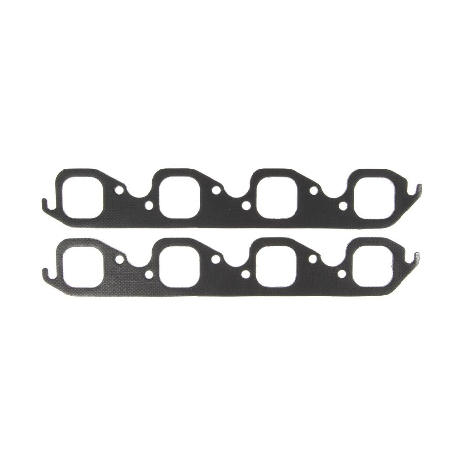 Clevite Header Gasket - 2.020 x 2.070" Rounded Rectangle Port - Steel - Core Graphite - BB Ford (Pair)