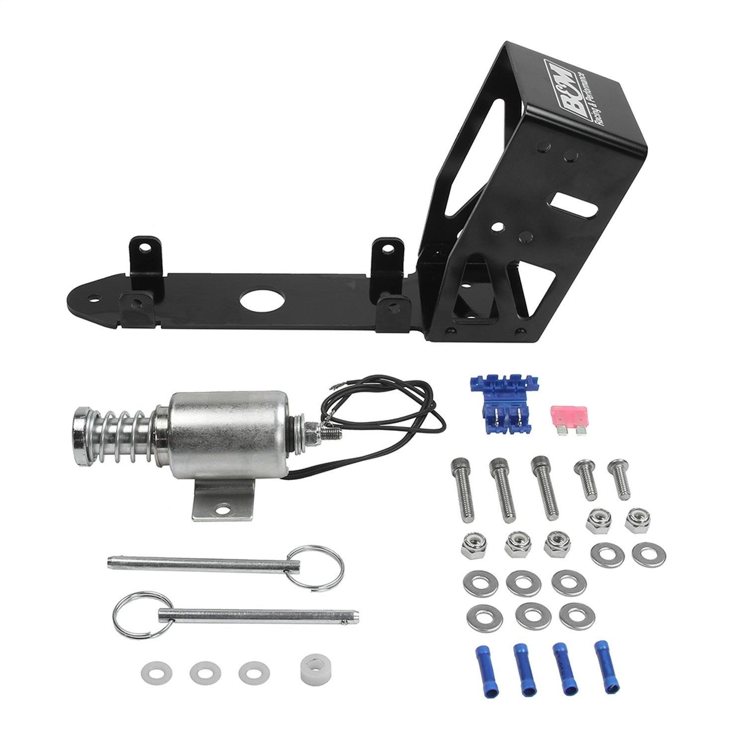 B&M Shifter Solenoid Kit - Bracket/Hardware - Black
