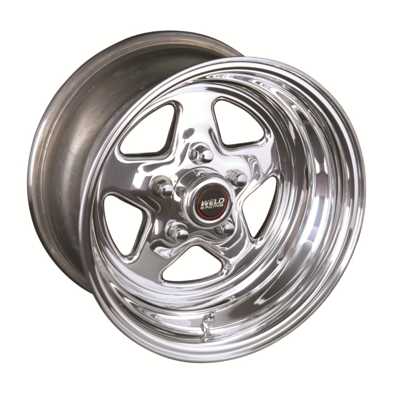 Weld Pro Star Polished Wheel - 15" x 8" - 5 x 4.5" Bolt Circle - 5.5" Back Spacing - 13.7 lbs