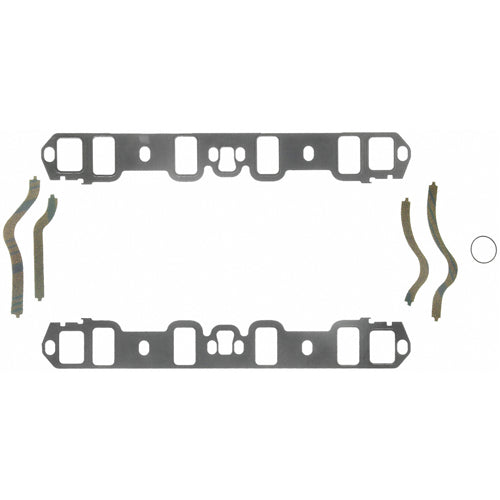 Fel-Pro Intake Manifold Gasket - 1.115 x 1.96 in Rectangular Port - Steel Core Laminate - Small Block Ford