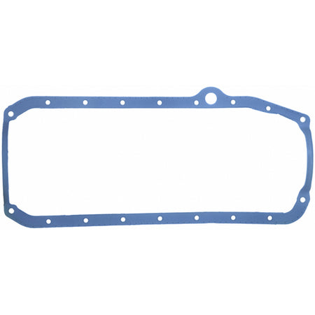 Fel-Pro Rubber, Steel Core Oil Pan Gasket - 1-Piece - Chevy 1955-75 Thin Front Seal - 9/ 64" Thick