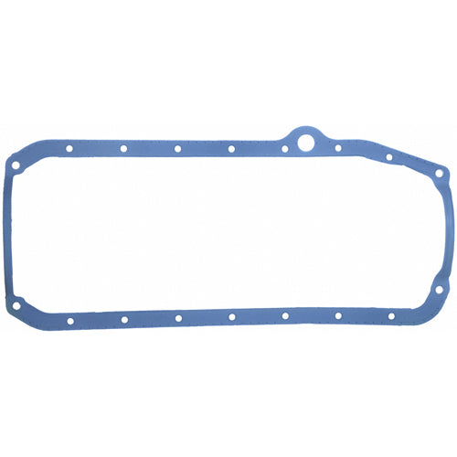 Fel-Pro Rubber, Steel Core Oil Pan Gasket - 1-Piece - Chevy 1955-75 Thin Front Seal - 9/ 64" Thick