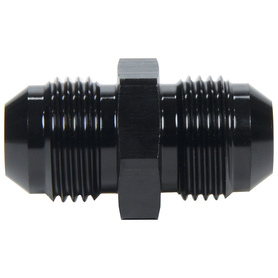 Allstar Performance Straight Adapter - 3 AN Male to 3 AN Male - Aluminum - Black Anodize