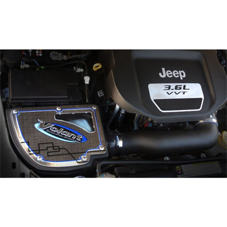 Volant Closed Box Air Intake - Maintenance Free Filter - Black - 3.6 L - Mopar V6 - Jeep Wrangler JK 2012-18