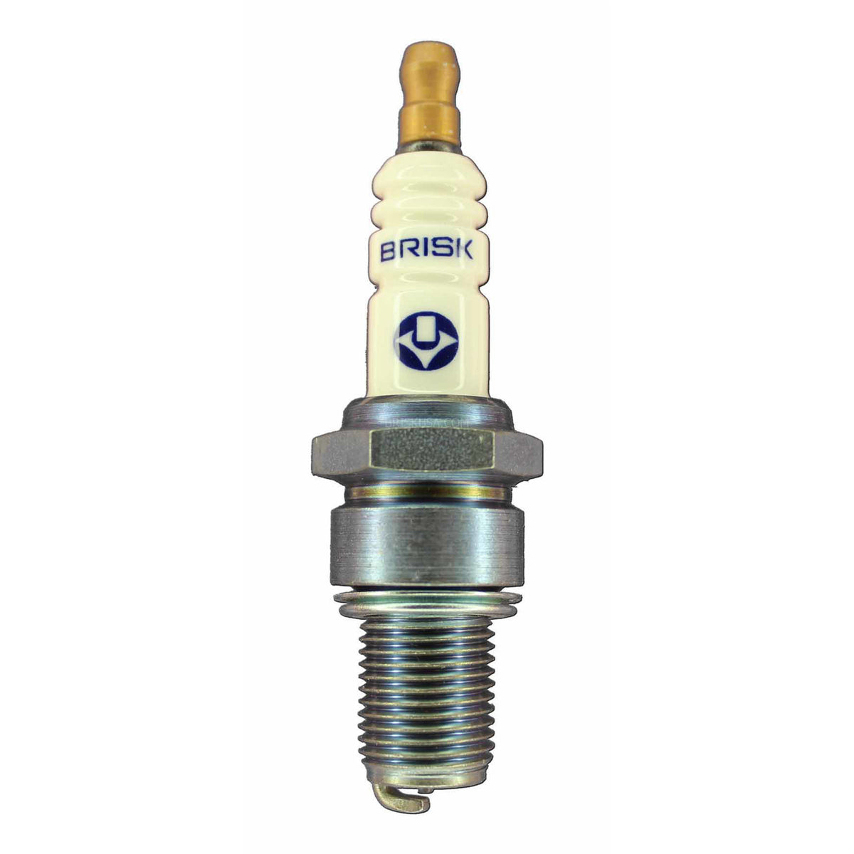 Brisk Silver Racing Spark Plug - 14 mm Thread - 19 mm R - Heat Range 12 - Gasket Seat - Resistor LR12SL