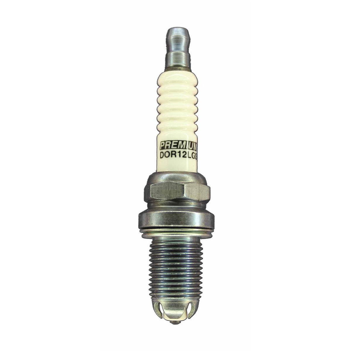 Brisk Premium Racing Spark Plug - 14 mm Thread - 19 mm R - Heat Range 12 - Gasket Seat - Resistor DOR12LGS