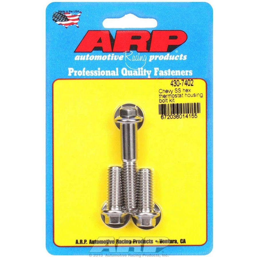 ARP Chevy Stainless Steel Thermostat Housing Bolt Kit - Hex - Chevy LS1 & LS2