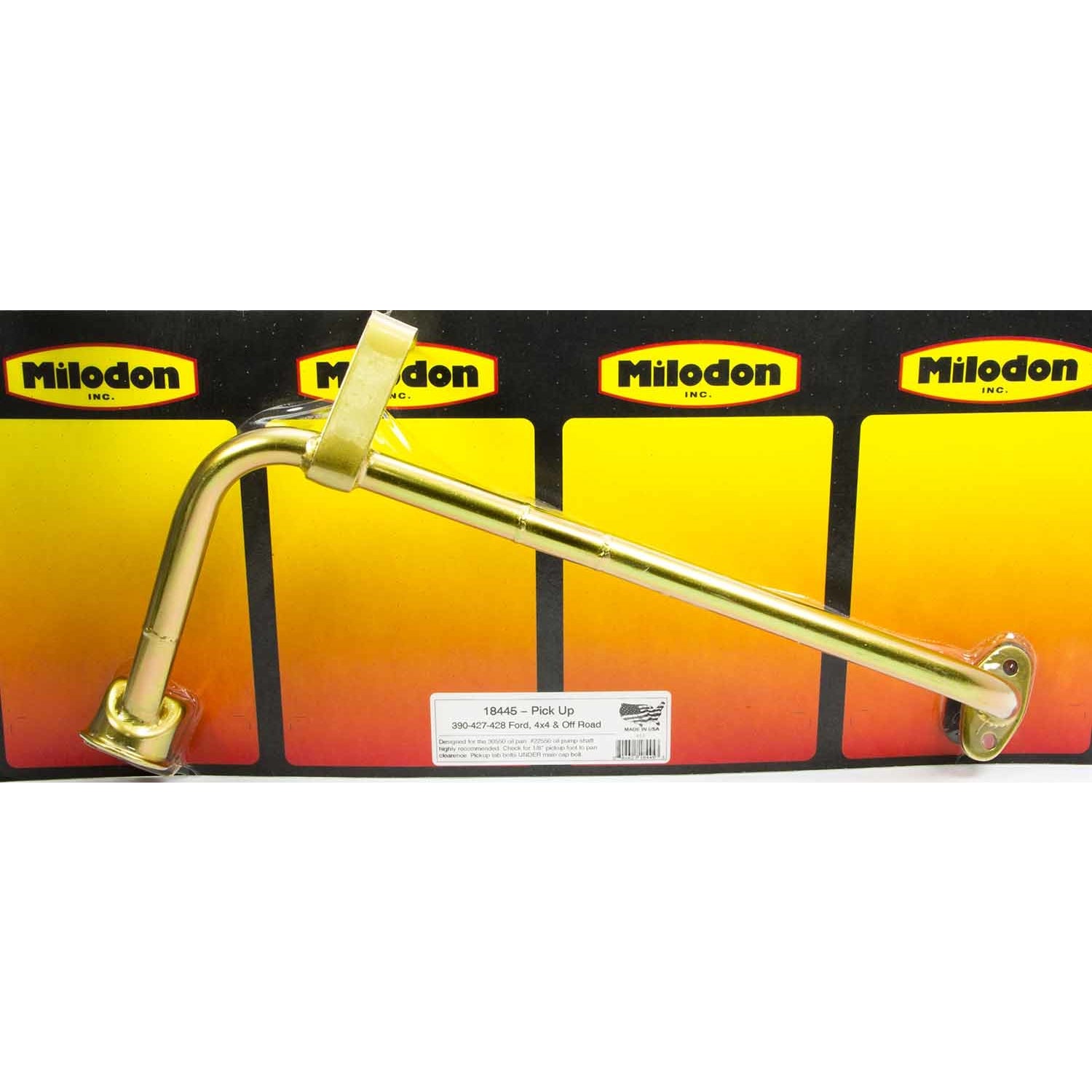 Milodon Off-Road Bolt-On Oil Pump Pickup - 10 in Deep Pan - Ford FE-Series